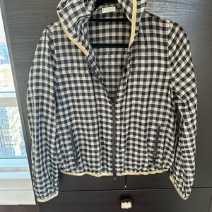 Banana Republic Gingham Black and White Women's Utility Jacket